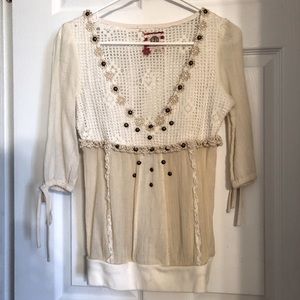 Free People Crocheted Blouse